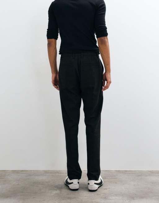 Mango tie waist tailored trouser in brown check, 5 of 5
