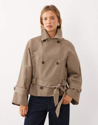 Mango Tie Waist Trench Coat In Neutral