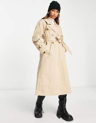 Tie waist hot sale trench coat