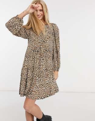 animal print dress mango