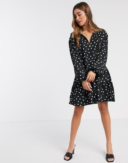 Mango black polka sales dot dress