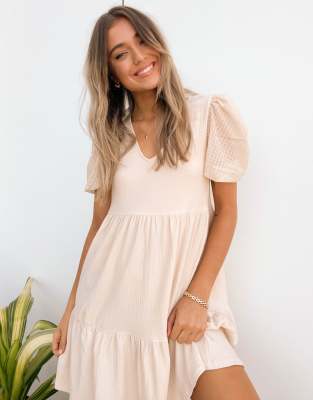 tiered smock dress