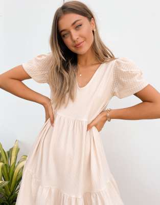 mango beige dress
