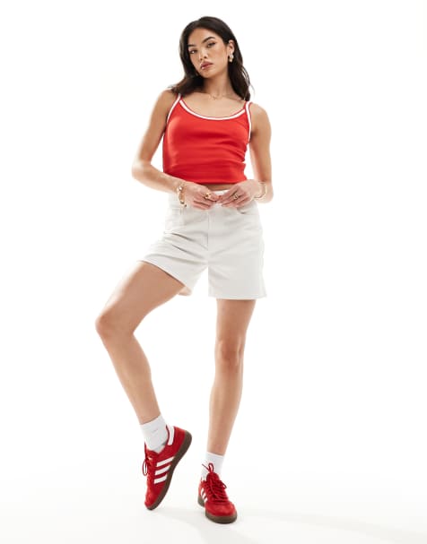 Mango tipped edge vest in red - view 1