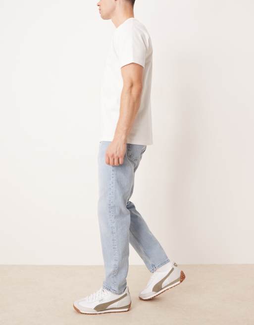 Mango - Toelopende jeans in lichtblauw, 2 van 5
