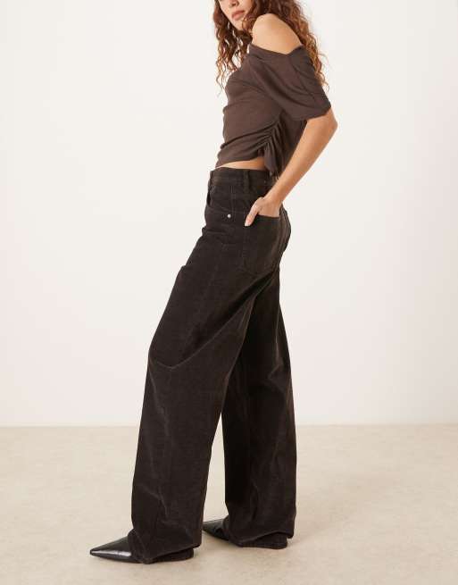Mango – Tokio – Czekoladowe jeansy z baryłkowymi nogawkami z mieszanki bawełny, 2 z 5