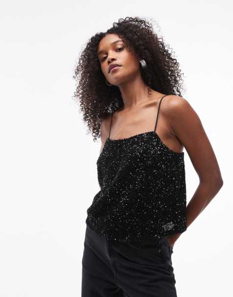 Mango - Top à sequins - Noir - view 1