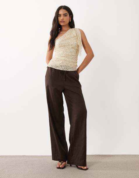 Mango - Top asymétrique texturé - Beige - view 1