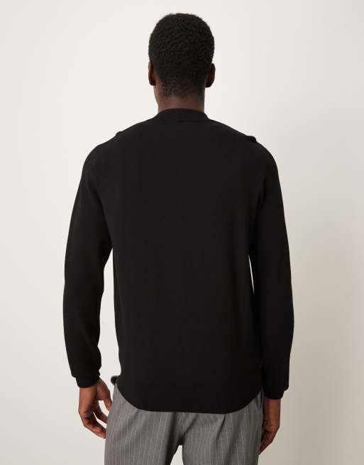 Mango - Top in maglia nero con zip, 3 di 5