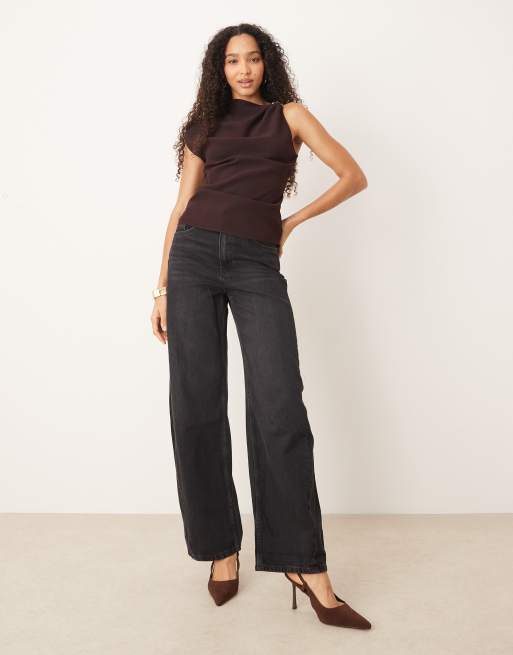 Mango - Top sans manches asymétrique à détail métallique - Marron, 2 de 4