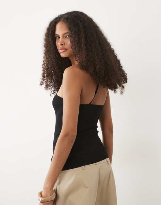 Mango - Top sans manches asymétrique orné de perles - Noir, 4 de 4