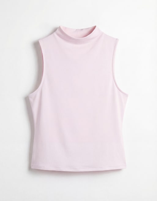 Mango - Top senza maniche accollato rosa pastello, 5 di 10