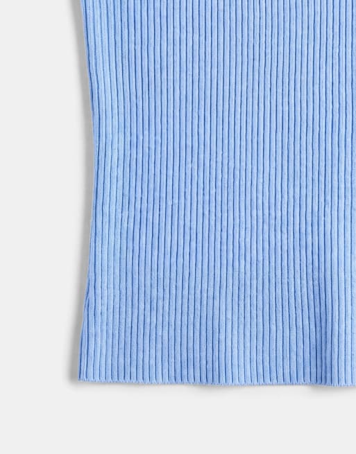 Mango top uden ærmer med dyb rund hals i blå, 8 af 8