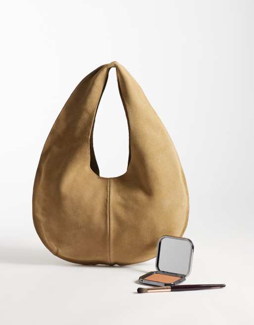 Mango torba na ramię typu sack z zamszu w kolorze tan, 2 z 4