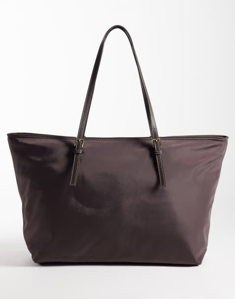Mango tote-taske i chokolade - view 1