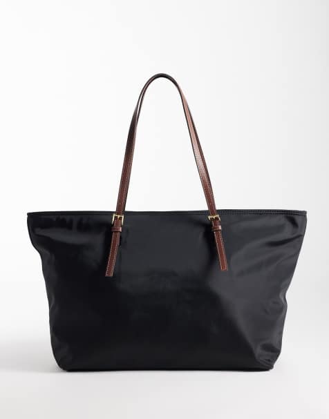 Mango tote-taske i sort - view 1