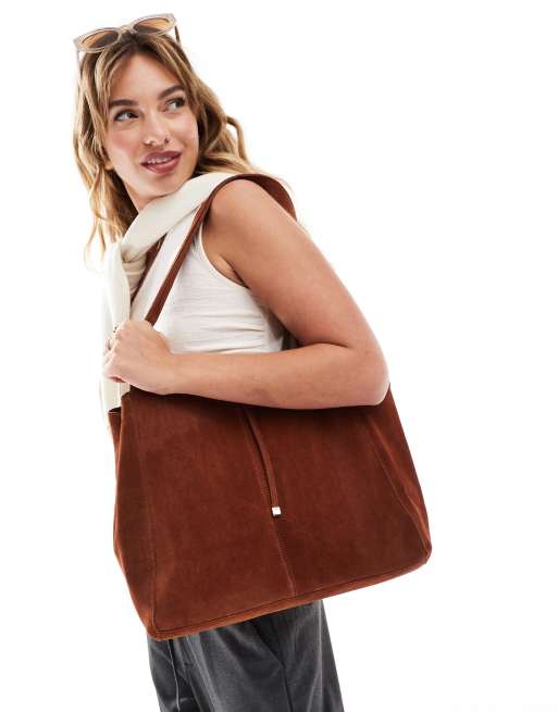 Mango - Totetas van slap suède in donkerrood