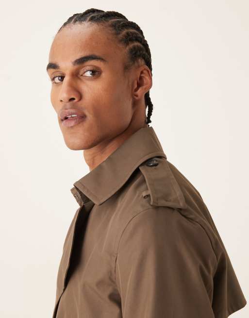 Mango - Trench-coat avec ceinture en coton mélangé - Marron, 4 de 5