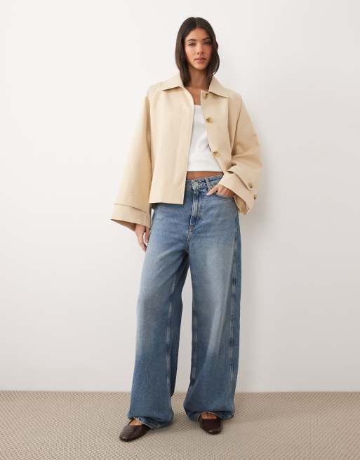 Mango - Trench-coat court en pur coton - Beige, 3 de 4