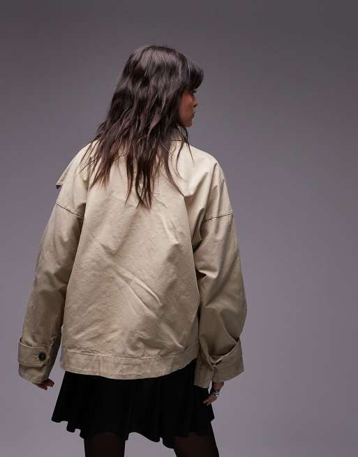 Mango - Trench-coat court oversize - Beige, 4 de 4