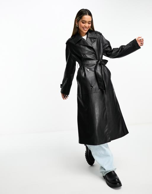 Mango long black clearance coat