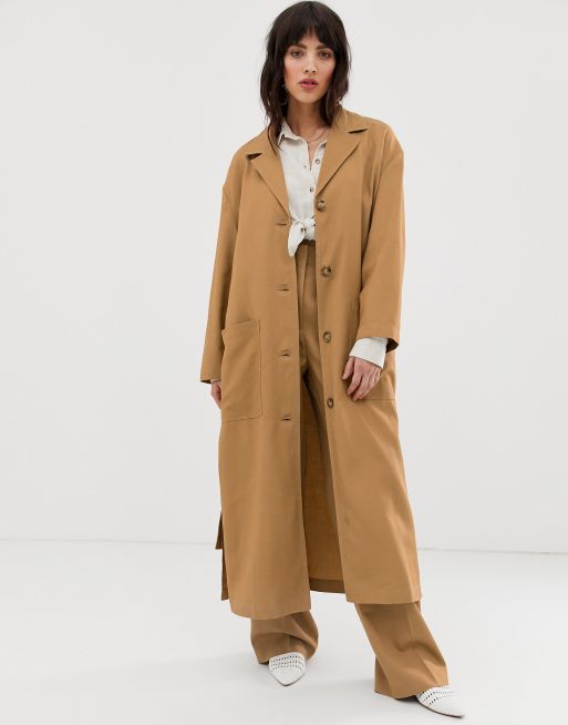 Mango trench coat in brown | ASOS