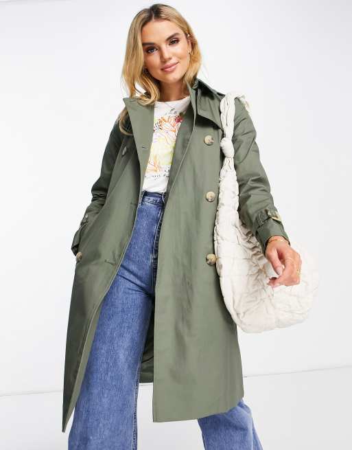 Mango Trench Coat In Dark Green | ubicaciondepersonas.cdmx.gob.mx