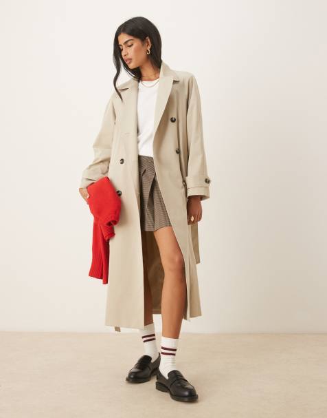 Mango - Trench in misto cotone beige - view 1