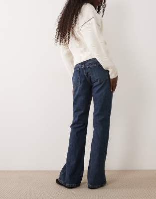 Mango Trini Flared Jeans In Blue