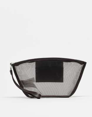 Mango - Trousse de maquillage en tulle - Marron - view 1