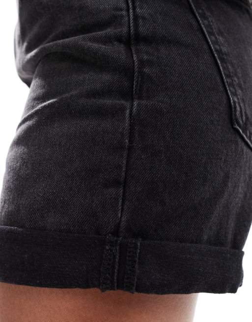 Mango turn up mom shorts in black, 2 of 5