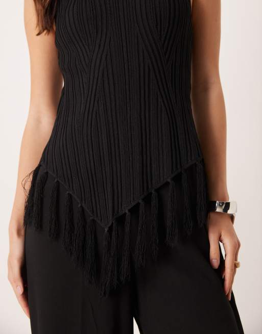 Mango - Tuta jumpsuit senza maniche nera testurizzata, 2 di 4