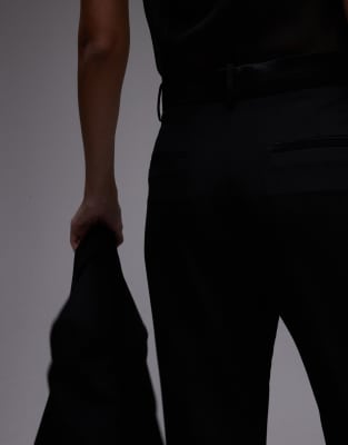 Mango Tux Flare Pants In Black