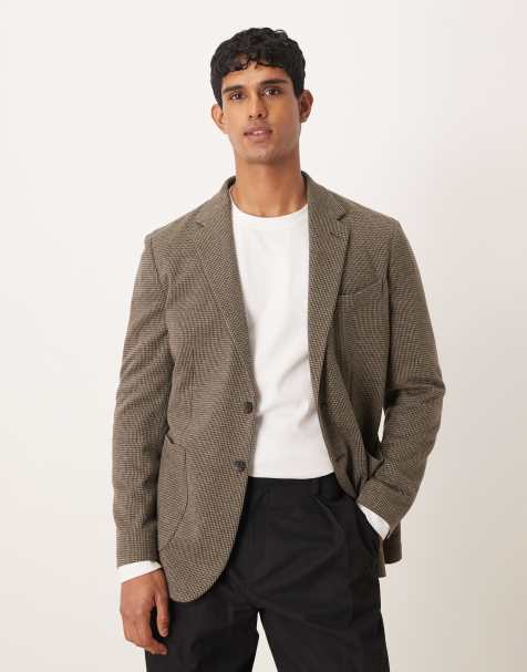 Mango – Tweed-Blazer in Braun - view 1