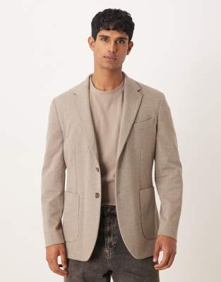 Mango Tweed Blazer In Neutral