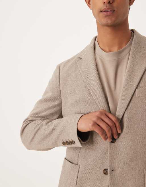 Mango tweed blazer in ecru ASOS