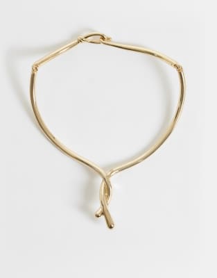 Mango Twist Necklace In Gold