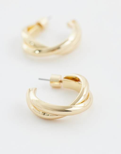 Mango – Überkreuzte Ohrstecker in Goldoptik, 4 von 4