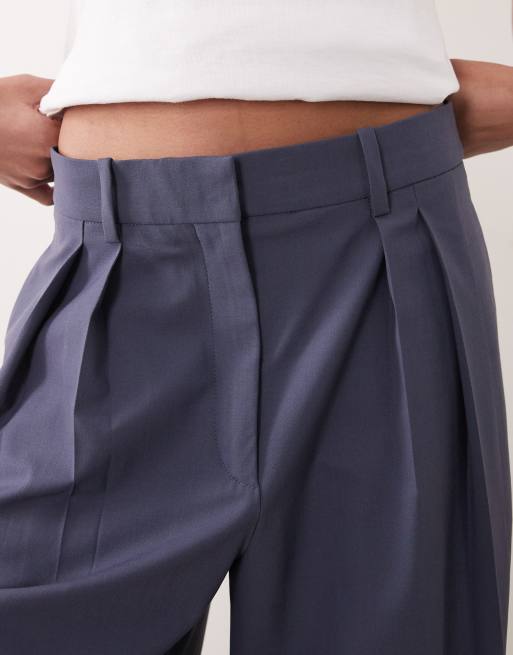 Mango Uma tailored barrel pants in blue - part of a set, 3 of 5