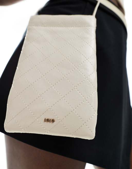 Mango Umhangetasche fur Handys in WeiB ASOS