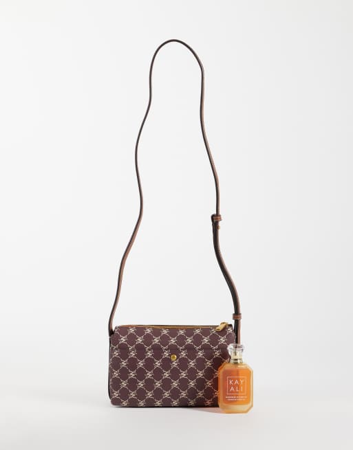 Mango Umhängetasche mit Monogramm in Burgunderrot, 2 von 4