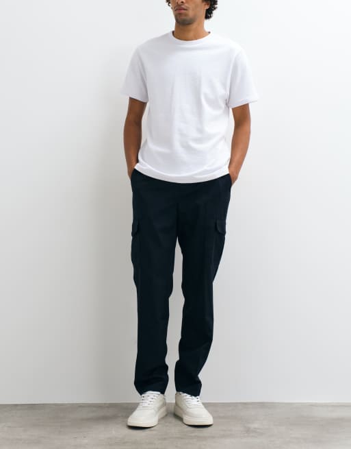 Mango utility trouser in navy, 3 of 5