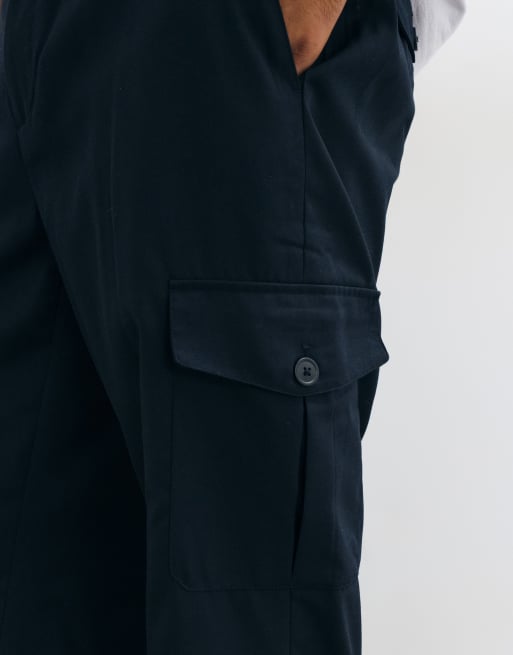Mango utility trouser in navy, 4 of 5