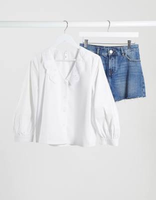 Mango blouse online blanche