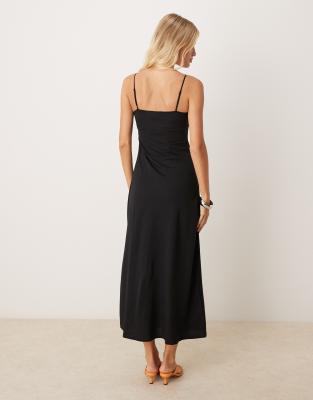 Mango V Neck Cami Swing Midi Dress