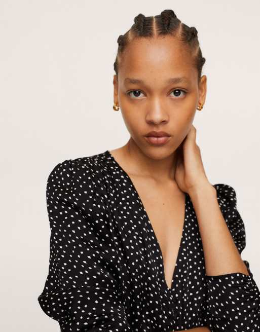 Mango polka dot midi dress online