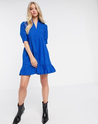 smock dress blue