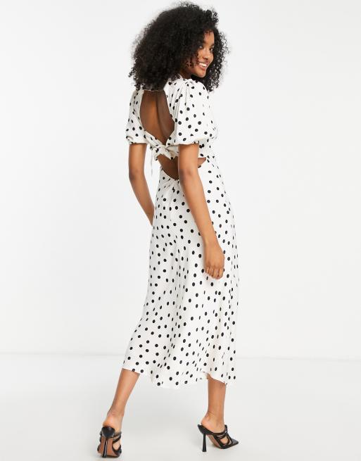 White dress with white best sale polka dots