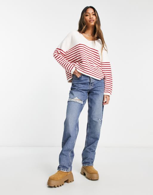 Mango v neck jumper sale