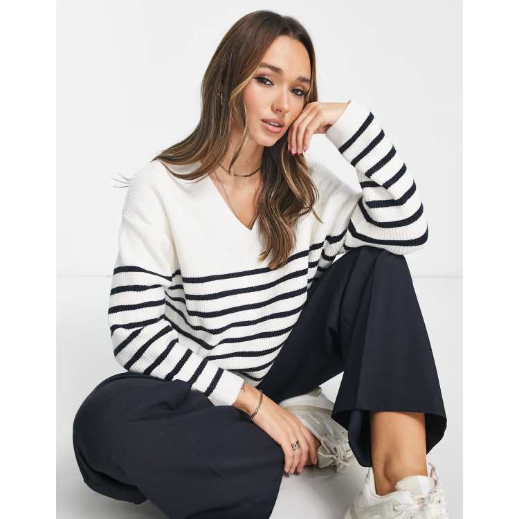 Mango striped outlet sweater